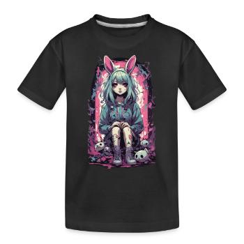 Kemonomimi Bunny Anime Girl Goth Kawaii - T-shirt bio Premium Enfant - noir - Devant