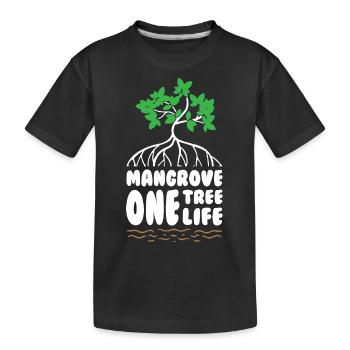 Mangrove Un Arbre, Une Vie - T-shirt bio Premium Enfant - noir - Devant