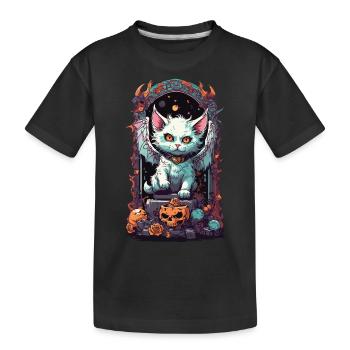 Démons occultes chat style gothique - T-shirt bio Premium Enfant - noir - Devant