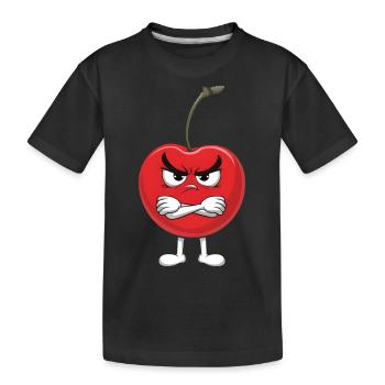 Kirsche - Kinder Premium Bio T-Shirt - Schwarz - Vorne
