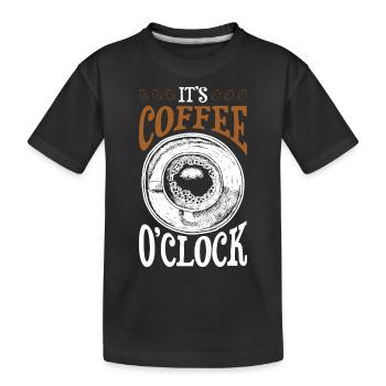 Son Café - T-shirt bio Premium Enfant - noir - Devant
