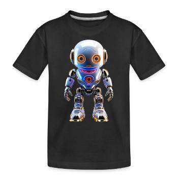 Robots for the individual LooK - Kids' Premium Organic T-Shirt - black - Front