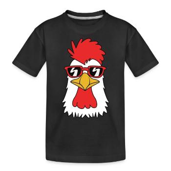 Poulet Volaille - T-shirt bio Premium Enfant - noir - Devant