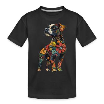 Staffordshire Bullterrier - Kinder Premium Bio T-Shirt - Schwarz - Vorne