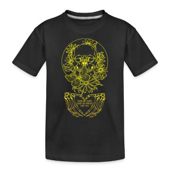 Schädel der Gesetzlosen Autobahn-Gangs Tod von Bikern - Kinder Premium Bio T-Shirt - Schwarz - Vorne
