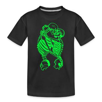 Schädel der Gesetzlosen Autobahn-Gangs Tod von Bikern - Kinder Premium Bio T-Shirt - Schwarz - Vorne