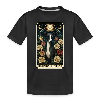 Italienisches Windspiel - Kinder Premium Bio T-Shirt - Schwarz - Vorne