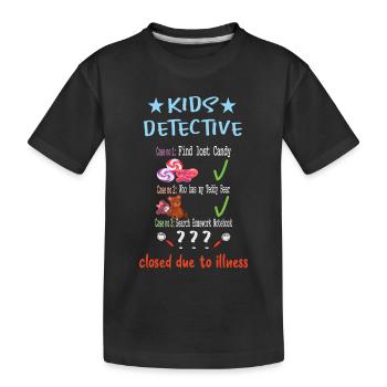 Détective pour enfants - T-shirt bio Premium Enfant - noir - Devant