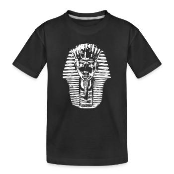 Pharao Tutanchamun  - Kinder Premium Bio T-Shirt - Schwarz - Vorne