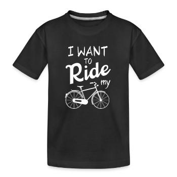 Radsport, Radsportfan, Radfahrer - Kinder Premium Bio T-Shirt - Schwarz - Vorne