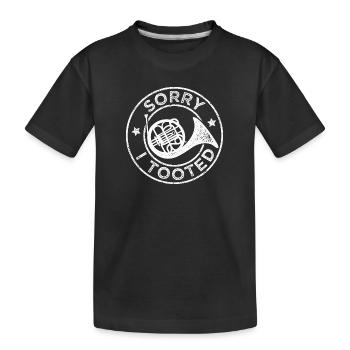 Waldhorn Orchester Musiker Blasmusik - Kinder Premium Bio T-Shirt - Schwarz - Vorne