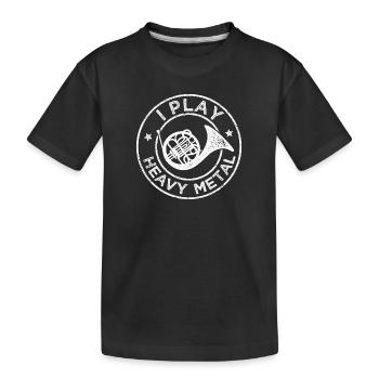Waldhorn Orchester Musiker Blasmusik - Kinder Premium Bio T-Shirt - Schwarz - Vorne