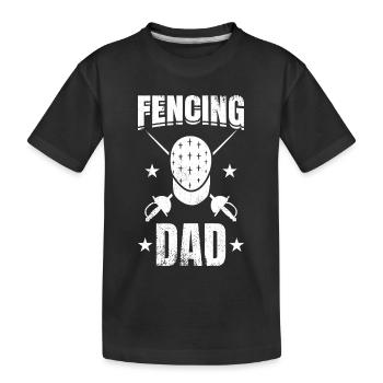 Fencing Daddy - Kids' Premium Organic T-Shirt - black - Front
