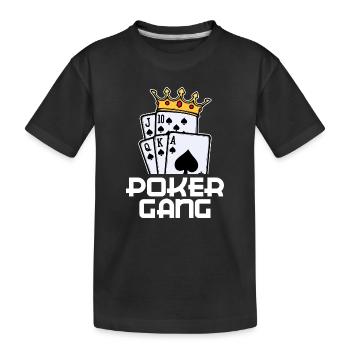 Poker Statement Jeu de cartes de casino Jeux d’argent - T-shirt bio Premium Enfant - noir - Devant
