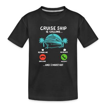 Kreuzfahrt Sommerurlaub - Kinder Premium Bio T-Shirt - Schwarz - Vorne