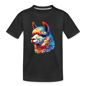 Alpaca - Kids' Premium Organic T-Shirt - black - Front