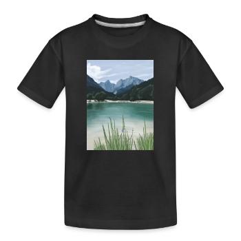 Lac et bois - T-shirt bio Premium Enfant - noir - Devant
