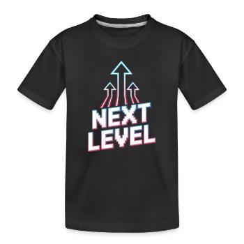 Next Level Gamer Pixel Retro Ascension Arrows - Kids' Premium Organic T-Shirt - black - Front