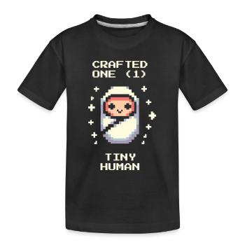 Kleinen Charakter erstellt | Gamer Baby Spruch - Kinder Premium Bio T-Shirt - Schwarz - Vorne