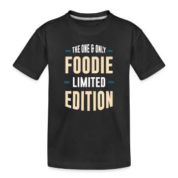 Limited Foodie Edition - Kids' Premium Organic T-Shirt - black - Front
