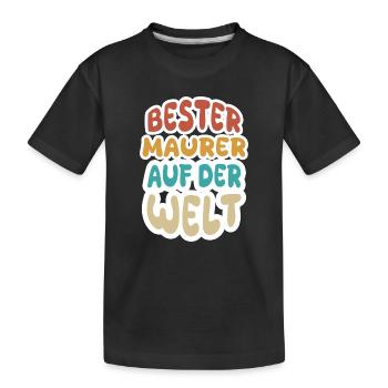 Appointment as a bricklayer - Kids' Premium Organic T-Shirt - black - Front