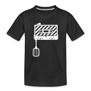 Mixtape vs. Mixer – Cassette musicale rétro DJ - T-shirt bio Premium Enfant - noir - Devant