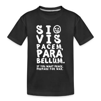 SI VIS PACEM PARA BELLUM – Gym & Martial Arts - Kinder Premium Bio T-Shirt - Schwarz - Vorne