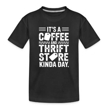 Petit t-shirt Kind Day du magasin d’occasion pour café - T-shirt bio Premium Enfant - noir - Devant