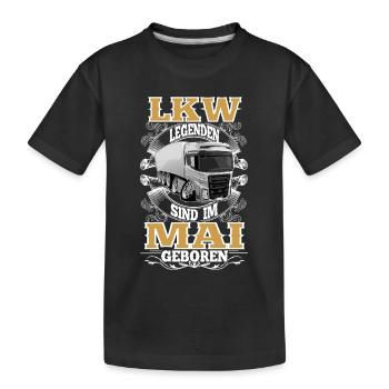 Anniversaire du chauffeur routier : mai - T-shirt bio Premium Enfant - noir - Devant