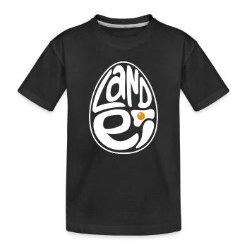 Landei - Hühner Fans -  Hahn - Gockel - Bio - Kinder Premium Bio T-Shirt - Schwarz - Vorne