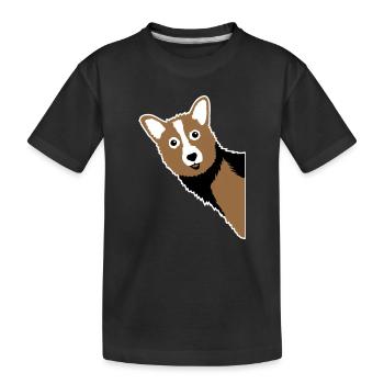 Corgi-Kuckuck – Perfekte für jeden Hundebesitzer - Kinder Premium Bio T-Shirt - Schwarz - Vorne
