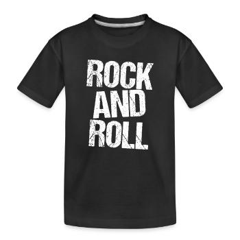 Rock'n'Roll Bold Typografie - Kinder Premium Bio T-Shirt - Schwarz - Vorne