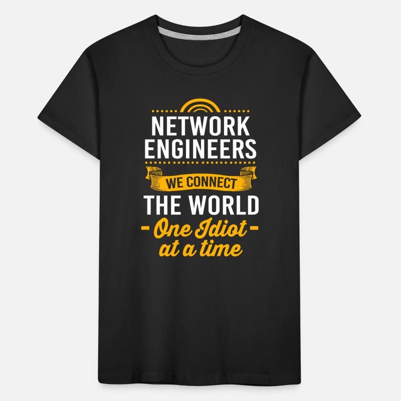 Netzwerk Ingenieur Programmierer Informatiker Kinder Premium Bio T-Shirt