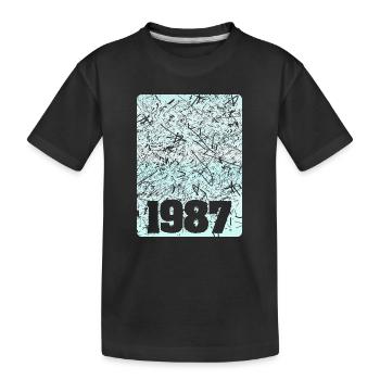Figure 1987 - T-shirt bio Premium Enfant - noir - Devant