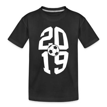 7 JAHRE JAHRGANG 2019 FUßBALL 7. GEBURTSTAG - Kinder Premium Bio T-Shirt - Schwarz - Vorne