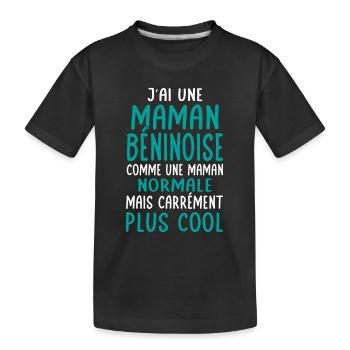 J'ai une maman Béninoise plus cool - T-shirt bio Premium Enfant - noir - Devant