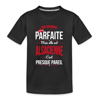 Ma maman n'est pas parfaite - Alsacienne - T-shirt bio Premium Enfant - noir - Devant