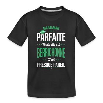 J'ai une maman Berrichonne plus cool - T-shirt bio Premium Enfant - noir - Devant