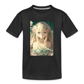 Anime Girl Anime Mädchen Waifu Otaku Schön - Kinder Premium Bio T-Shirt - Schwarz - Vorne
