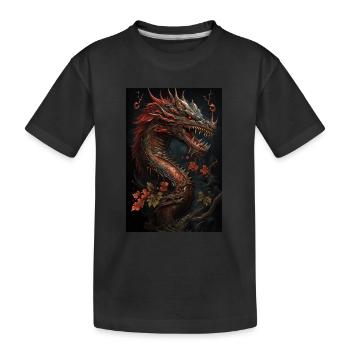 Dragon japonais Dragon chinois - T-shirt bio Premium Enfant - noir - Devant