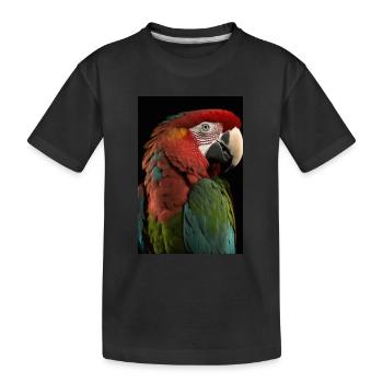 Papagei - Kinder Premium Bio T-Shirt - Schwarz - Vorne