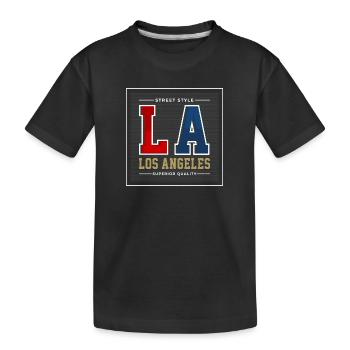 Los Angeles - Kids' Premium Organic T-Shirt - black - Front