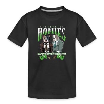 Sidehustle Homies - gagner de l’argent depuis 2023 - T-shirt bio Premium Enfant - noir - Devant