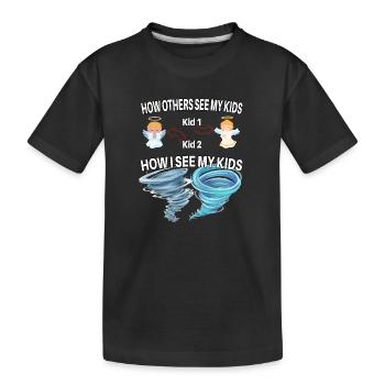 Wie andere meine Kinder sehen - Kinder Premium Bio T-Shirt - Schwarz - Vorne