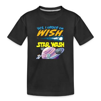 Oui, je commande sur Wish - Star Wash - T-shirt bio Premium Enfant - noir - Devant