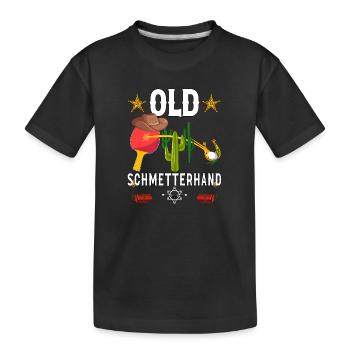 Vieux papillon main Tennis de Table Design - T-shirt bio Premium Enfant - noir - Devant