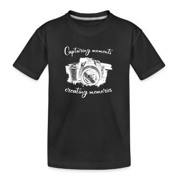 Capturer des moments, créer des souvenirs - T-shirt bio Premium Enfant - noir - Devant