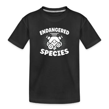 Espèces menacées - Conception de la combustion des moteurs - T-shirt bio Premium Enfant - noir - Devant