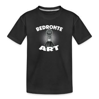 Espèces menacées - Conception de voitures à moteur à combustion interne - T-shirt bio Premium Enfant - noir - Devant