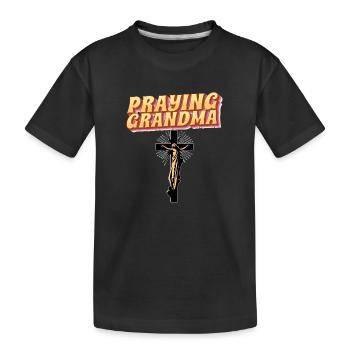 Grand-mère en prière - Betende Oma - T-shirt bio Premium Enfant - noir - Devant